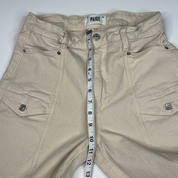 Paige Alexis High Rise Tapered Cargo Jeans in Blonde Sand Size 29 - Picture 11 of 12